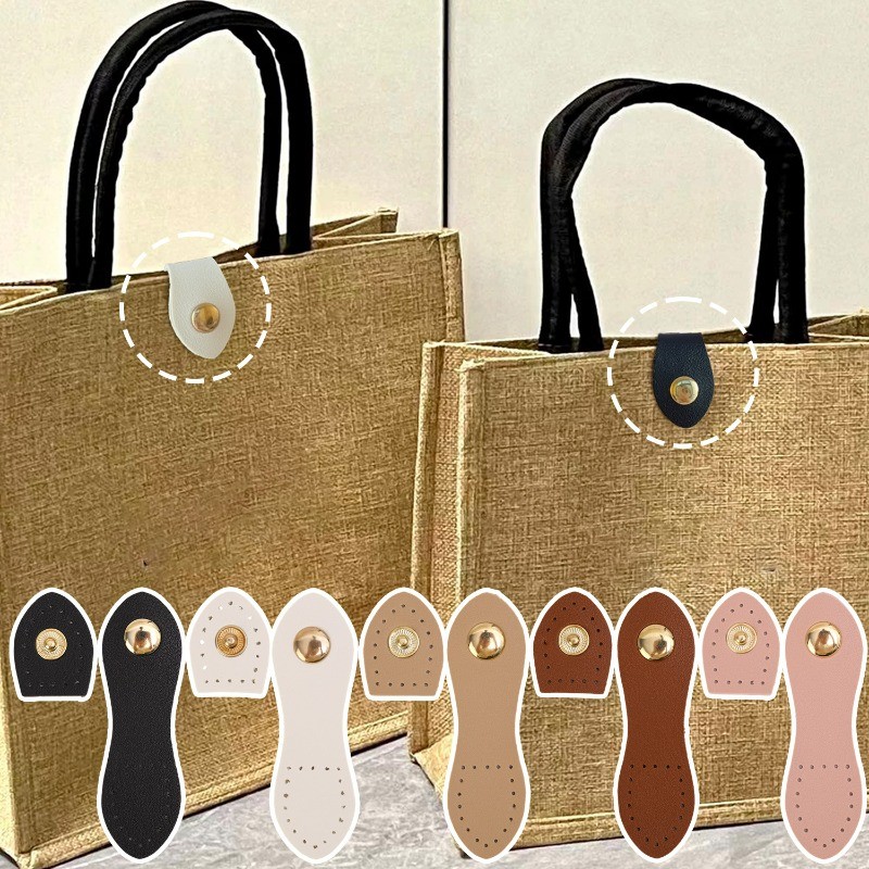 Fivela De Bolsa De Couro Da Moda-Pacote De Cartões-Para Acessórios DIY-Botões Feitos À Mão Fecho De Ferrolho De Carteira