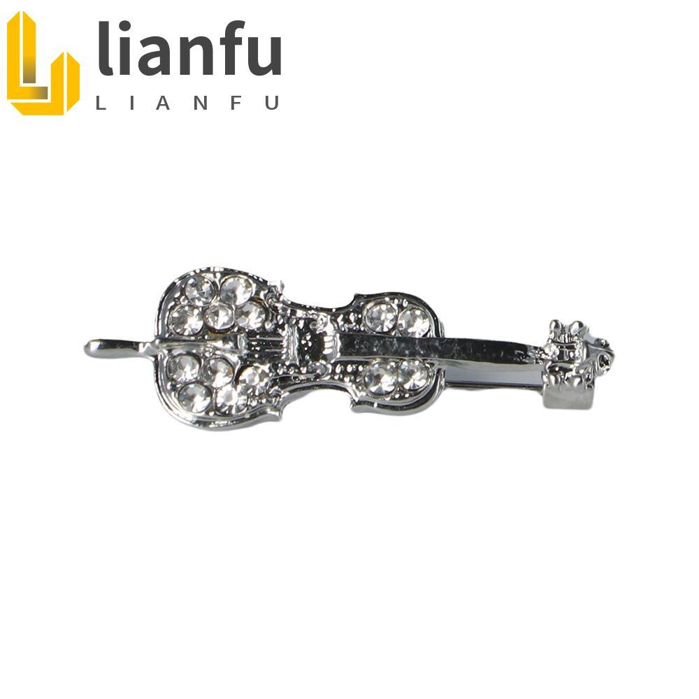 LIANFU Feminino Broche Camisola Casaco Colar Pino Violino Harpa Trombone Guitarra Luxo Sentido Música Pontuação