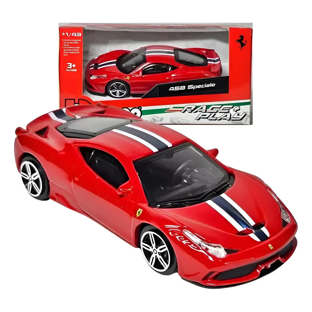 Miniatura Ferrari 458 Speciale 1:43 Bburago Vermelho