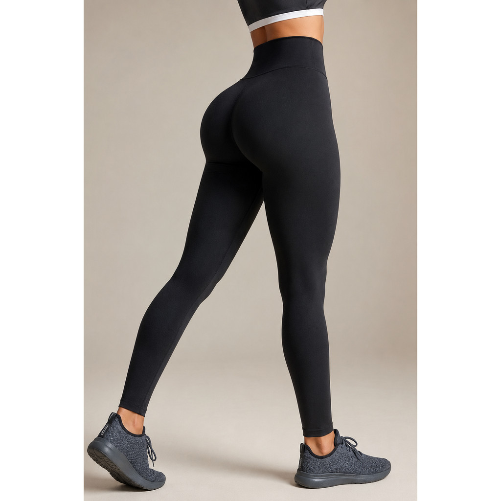 Legging Feminina Fitness Poliamida Cintura Alta Modeladora Academia e Treino de Alta Compressão