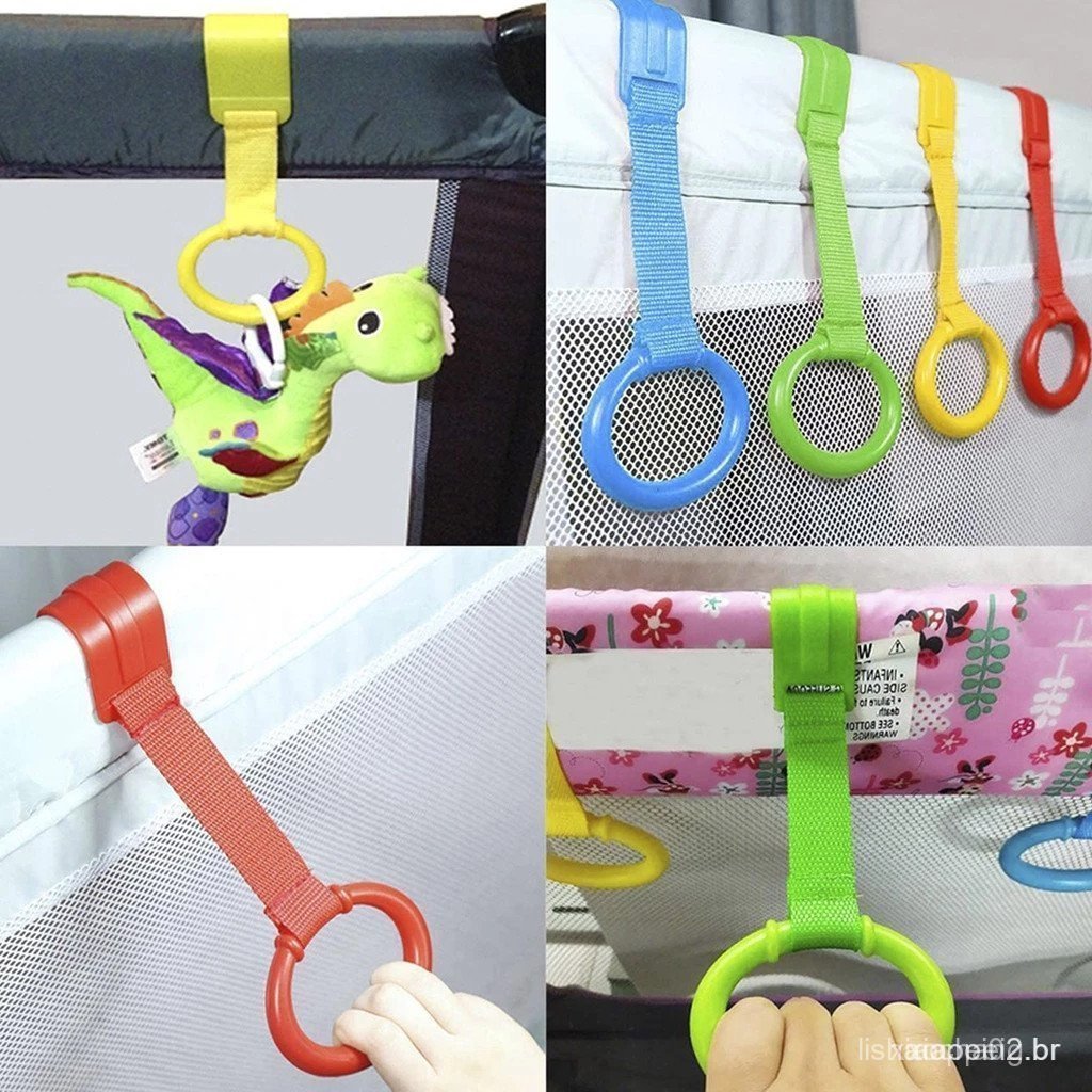 Anel de suporte para bebê, anel de fixação para bebê, anel de segurança para bebê, anel de segurança, 4 argolas de puxar