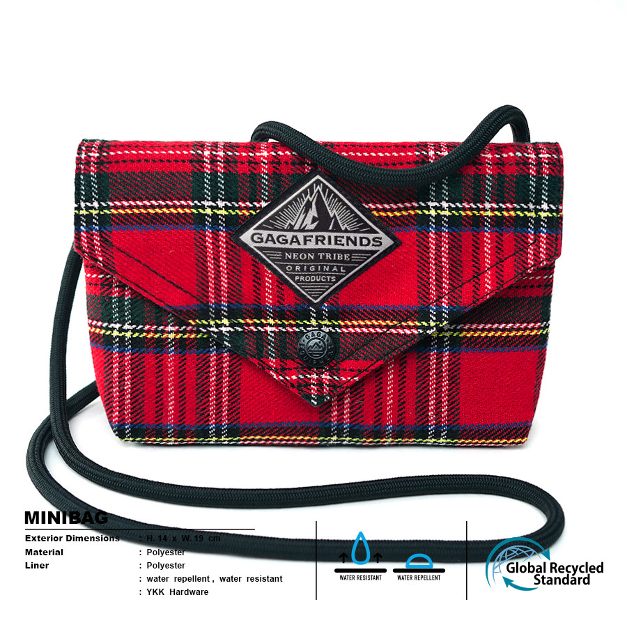T tailândia Street Wear Mini saco do mensageiro saco xadrez escocês feminino Retro xadrez Envelope saco 2026 primavera v