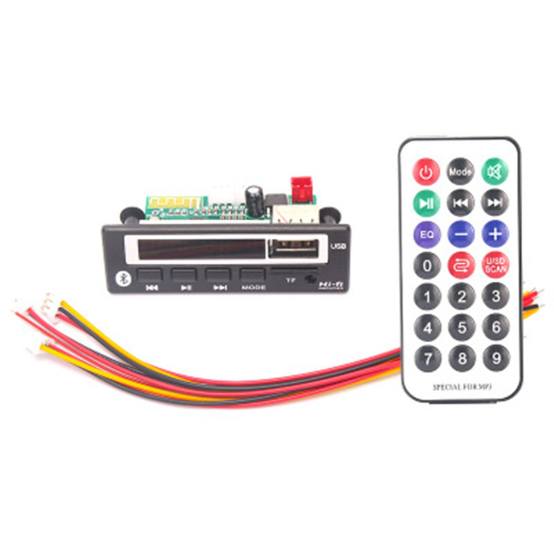 Placa Decodificadora Bluetooth MP3 WMA Módulo De Áudio Estéreo USB TF Rádio FM AUX Para Carro