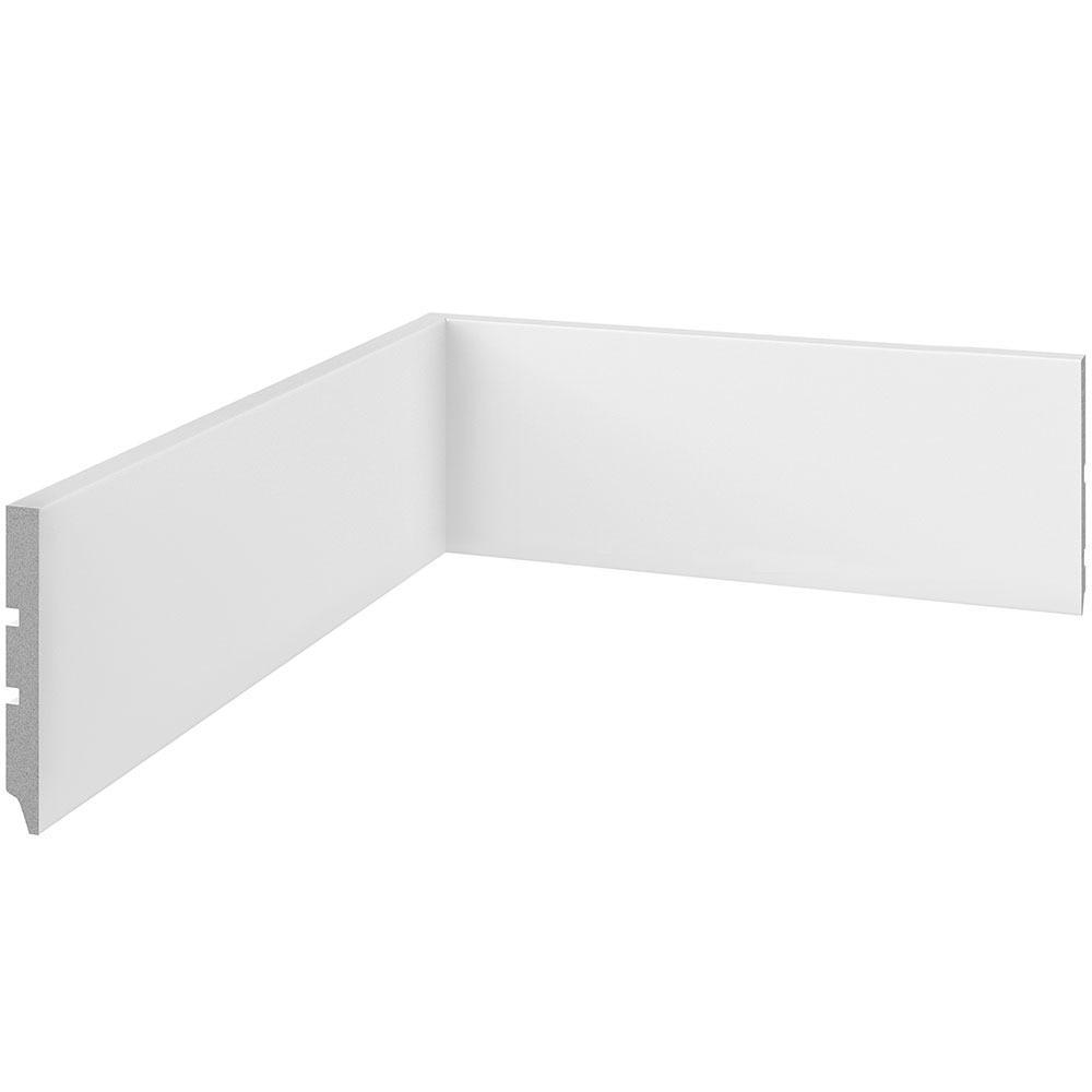 Rodapé de Poliestireno Modaza Liso Branco 7 x 285 cm