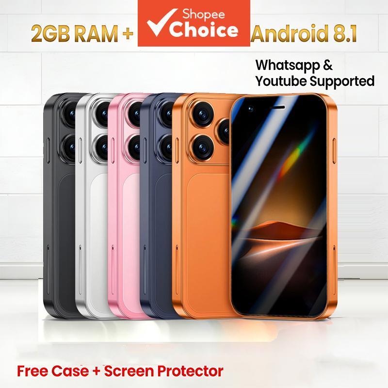 Super Mini I17 Android 8.1 Smartphone 2GB + 16GB Dual SIM 3G WiFi GPS | Estojo Grátis + Protetor De Tela + Itens Em Esto