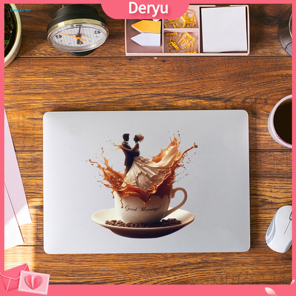 Adhesive Wall Decal Valentine's Day Couple Coffee Mug Sticker Waterproof Pvc Self-adhesive Hugging for Cup Car Laptop De