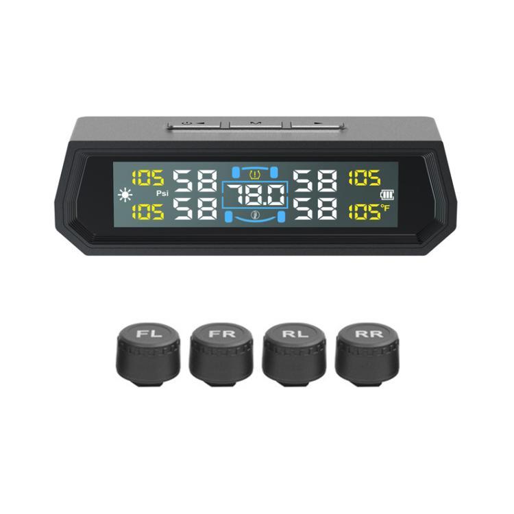 Monitor De Pressão Dos Pneus De Temperatura Ambiente Movido A Energia Solar De Boa Qualidade , Transmissão Em Inglês/+