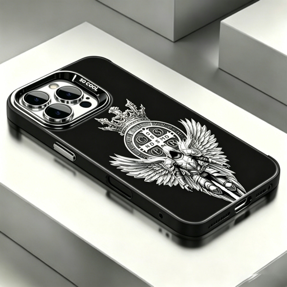 Retira-te Satanás!Capa Para iPhone SE 7 8 14 15 16 Plus XS X XR 11 12 13 17 Air Pro Max Anti-Impacto Pax