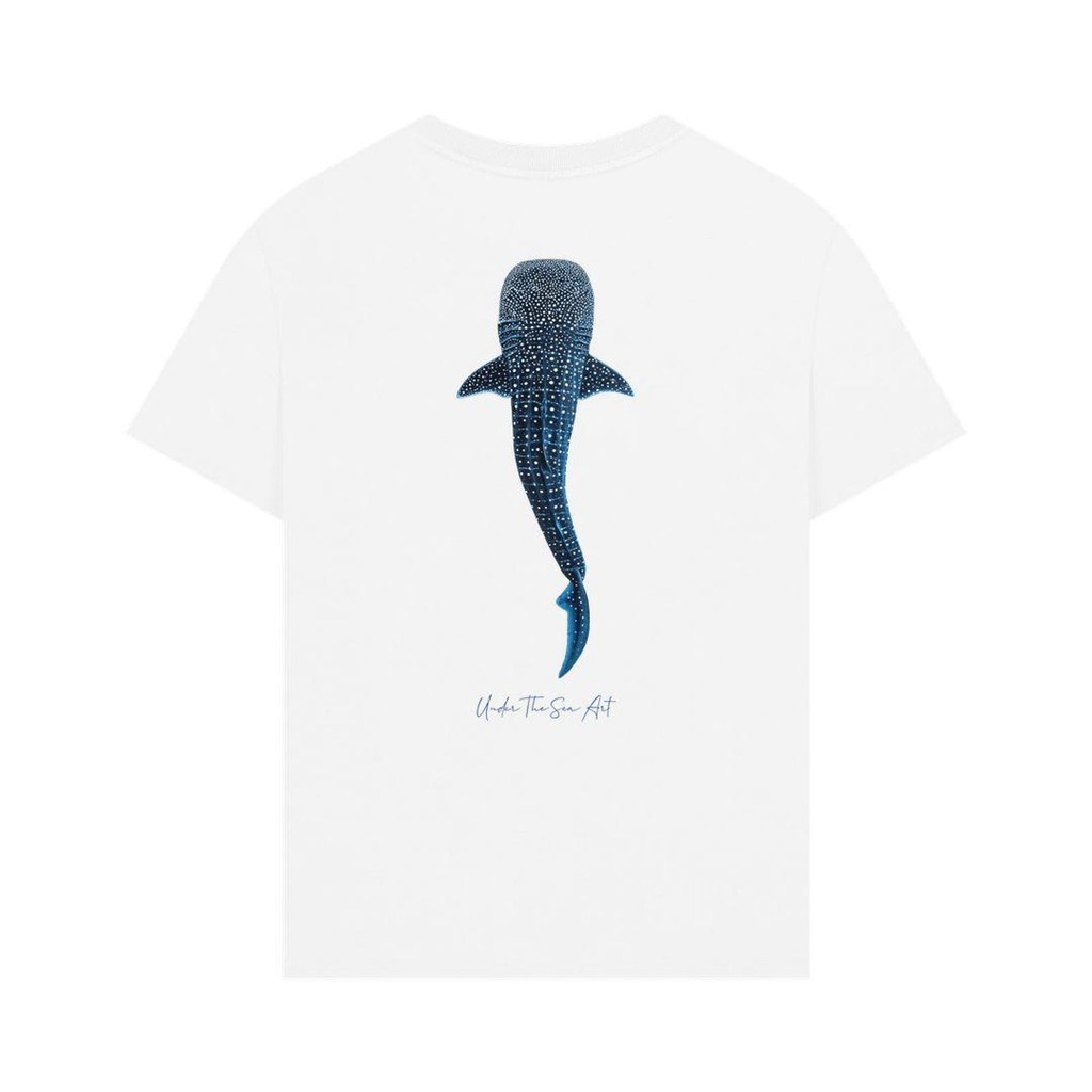 Camiseta estampada premium em puro algodão Camiseta Feminina Masculina Whale Shark Oversized Men's T-shirt