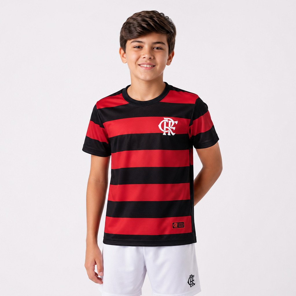 Camisa Flamengo Dry Rubro Negro Juvenil Vermelha