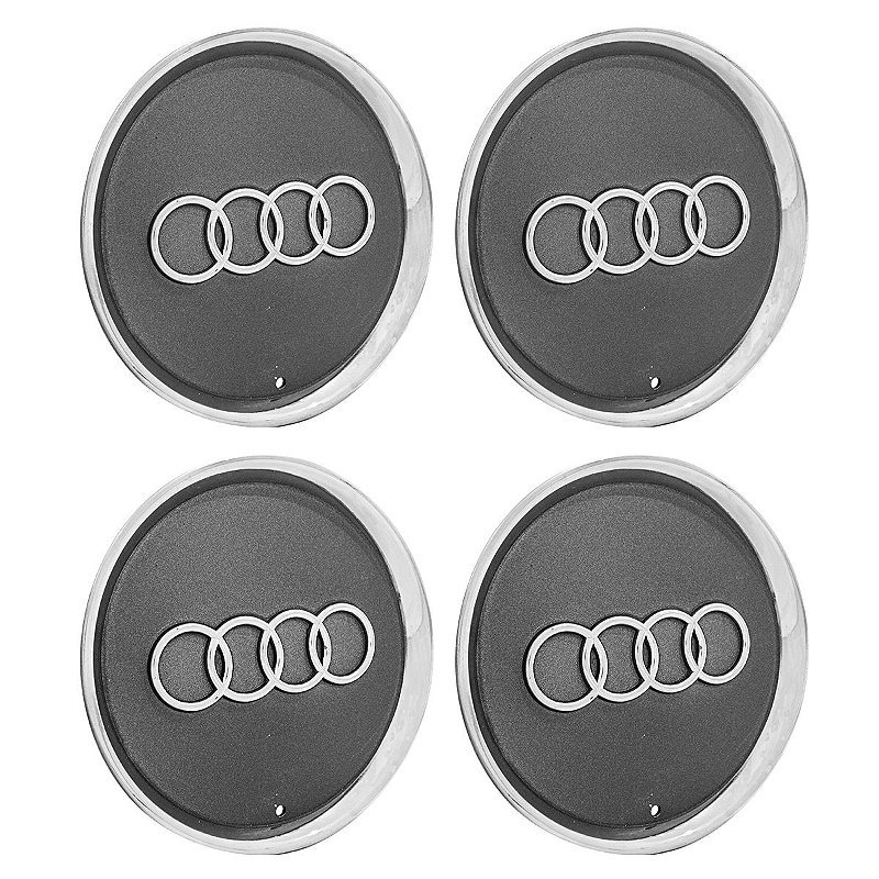 JOGO CALOTA MEIO RODA AUDI A3 ORIGINAL (CHUMBO+ALTO RELEVO CROMADO)