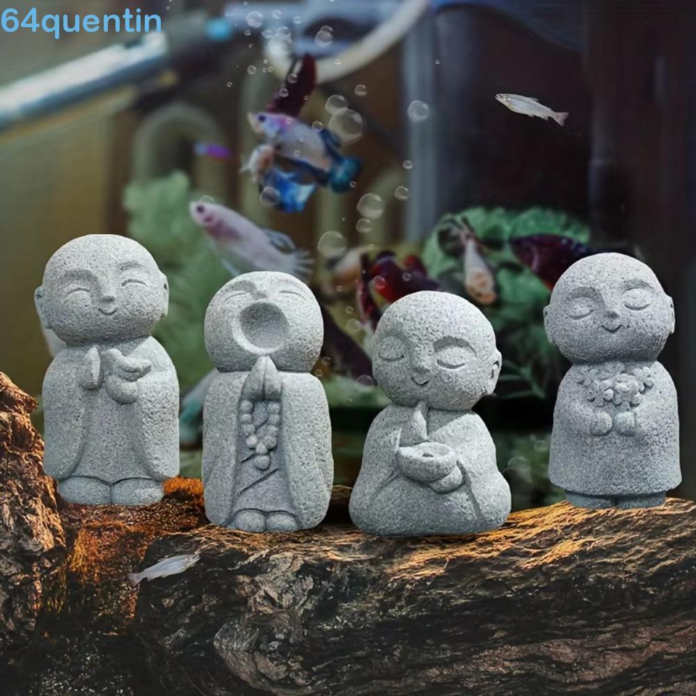 Estátua De Buda QUENTIN , Estatueta De Pequenos Monges Fofos Feitos À Mão , Ornamento De Jardim Zen Em Miniatura Requint