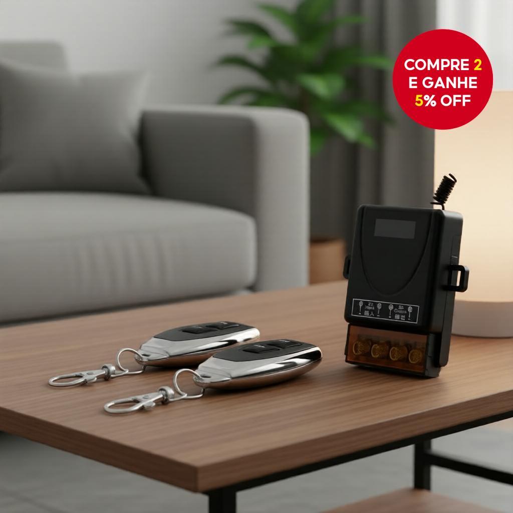 Módulo de Relé RF 433MHz AC 110V/220V 1 Canal Transmissor Remoto Receptor