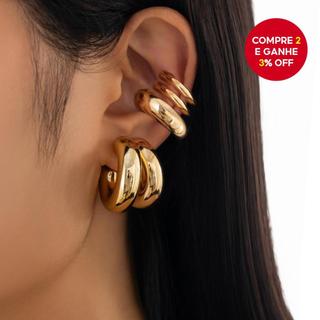 Conjunto de 5 peças de brincos empilháveis e de clip para mulheres, brincos elegantes e s…