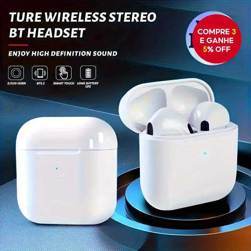 Imagem Pro 4 TWS Fones De Ouvido Intra-Auriculares Sem Fio Redução De Ruído Bluetooth De Alta Qualidade Compatíveis Com Vários 