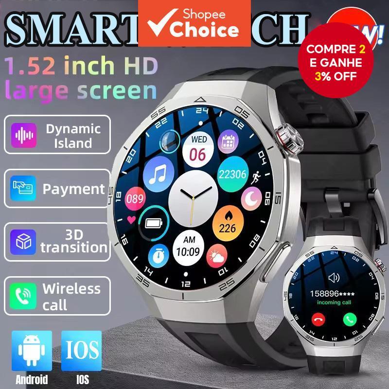 Relógio Inteligente Tela HD Freqüência Cardíaca Monitoramento ECG Pagamento BT Chamada Ilha Dinâmica À Prova Dwaterproof
