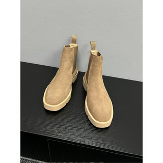 [Baba Xiansen] Botas Chelsea de sola grossa estilo japonês Botas masculinas de nicho com bico quadrado Botas de deserto 