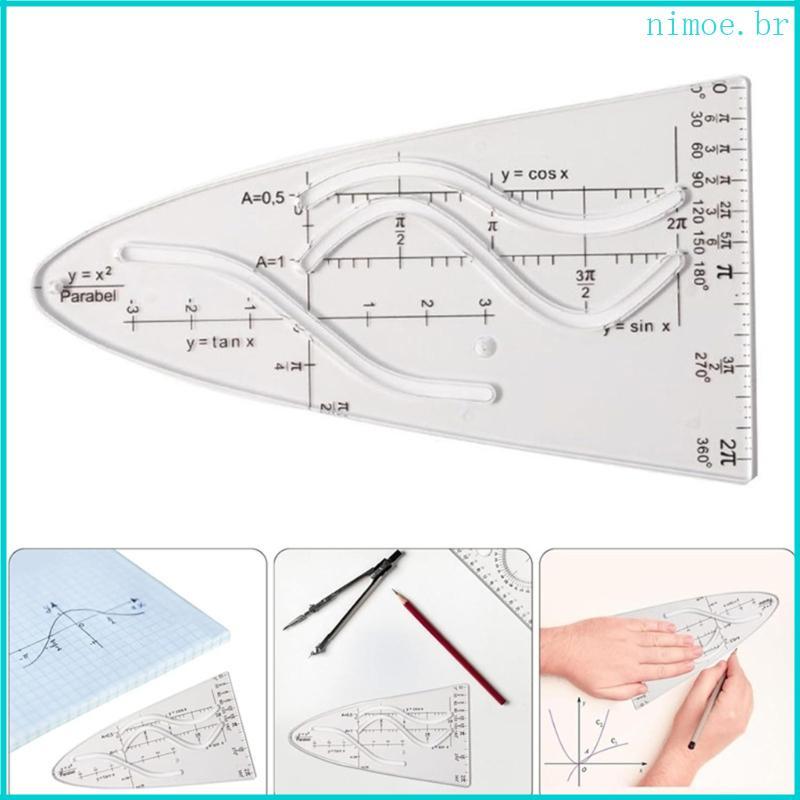 Nim Math Parabólico Stencil Cosine Régua Multifuncional Geometria Precisa