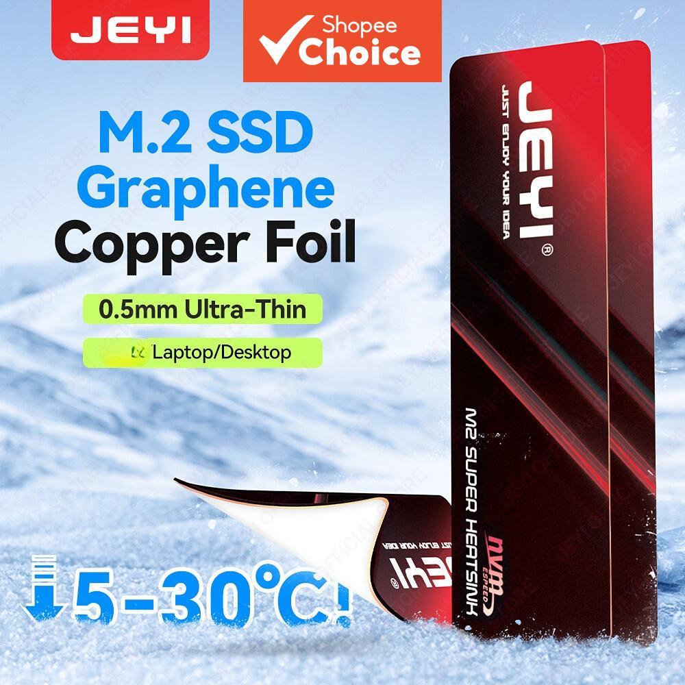 JEYI, 0,5 mm de espessura, folha de cobre de grafeno, dissipador de calor M.2 2280 SSD, alta condutividade térmica,