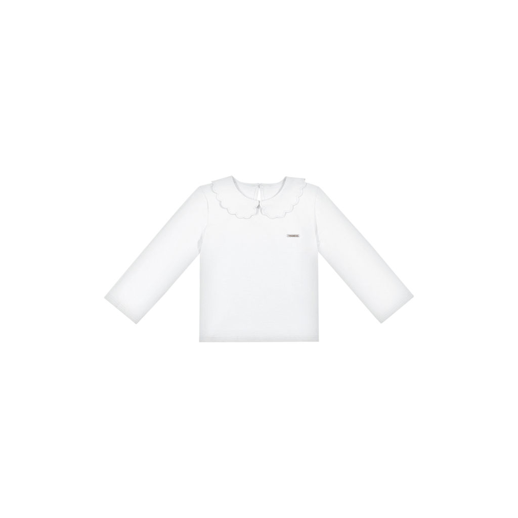 Blusa Longa Infantil Menina Gola Boneca Colorittá Branco