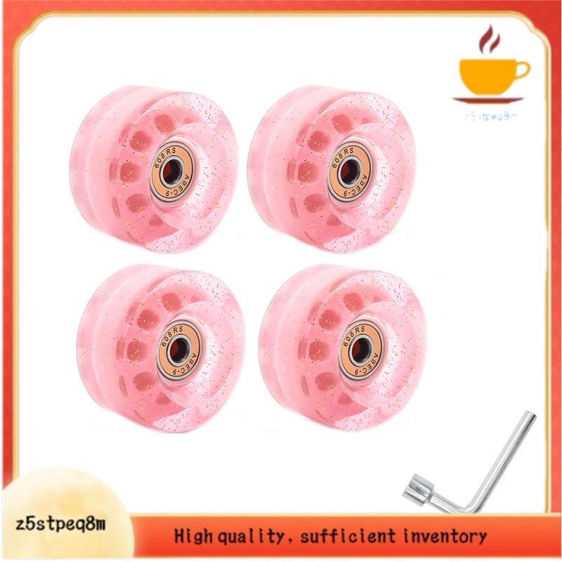 Rodas De Patins 82A De 4 Peças 32 x 58 Mm Com Rolamentos Para Uso Interno Ou Externo , Chave De Acessório De Skate Portá