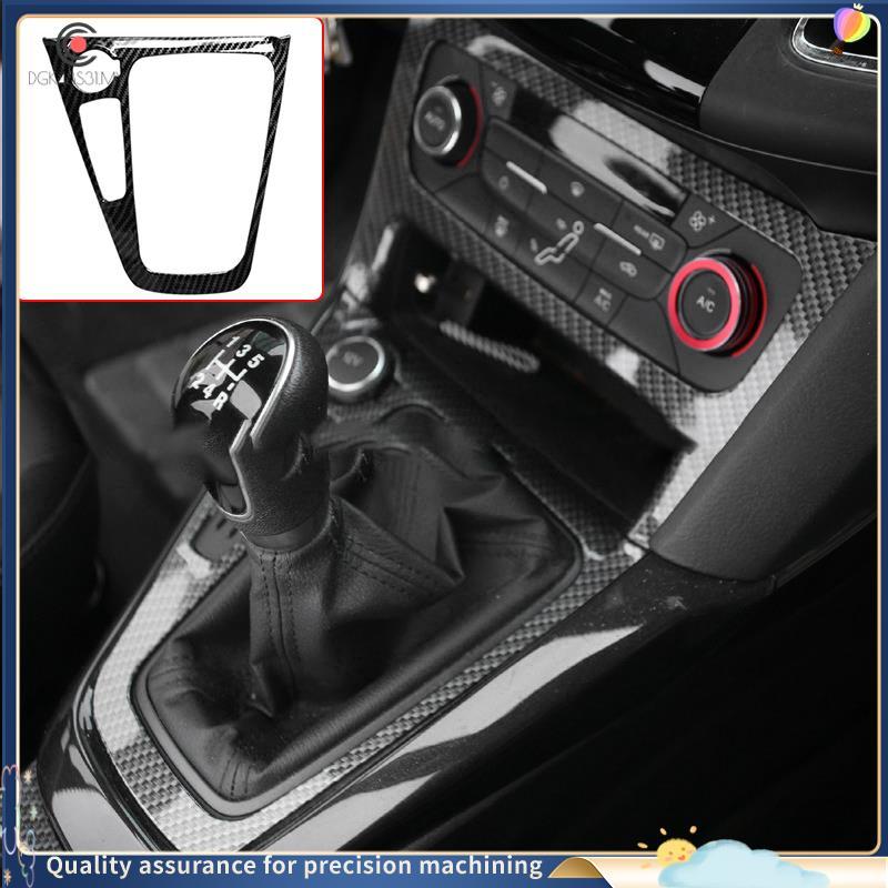 [hukou33] Para Foco 2015-2018 MK3 Fibra De Carbono ABS Console Central Interno Painel De Mudança De Engrenagem Suporte D