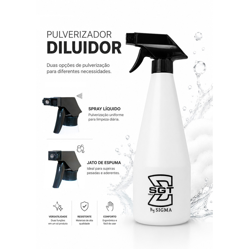 Pulverizador com Bico Espumador 900ml Sigma Tools