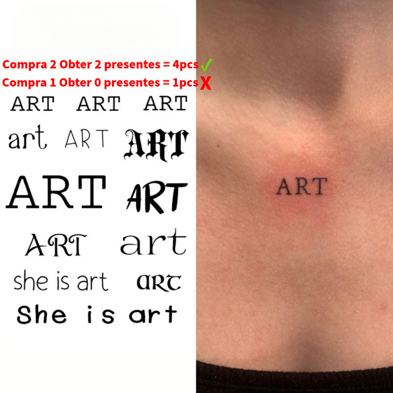 Tatuagem Temporária ART, Dura Até 15 Dias, Nova Tecnologia, Adesivo Semi-Permanente Mágico à Prova d'Água, Elegante e De