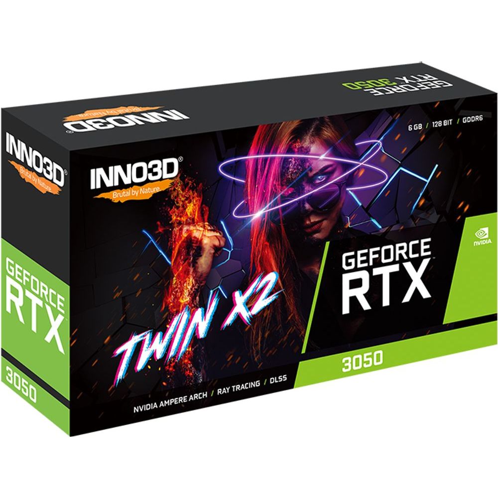 Placa de Video GeForce NVIDIA INNO3D RTX3050 6GB TWIN X2 V2 6GB GDDR6 N30502-06D6-1880VA60