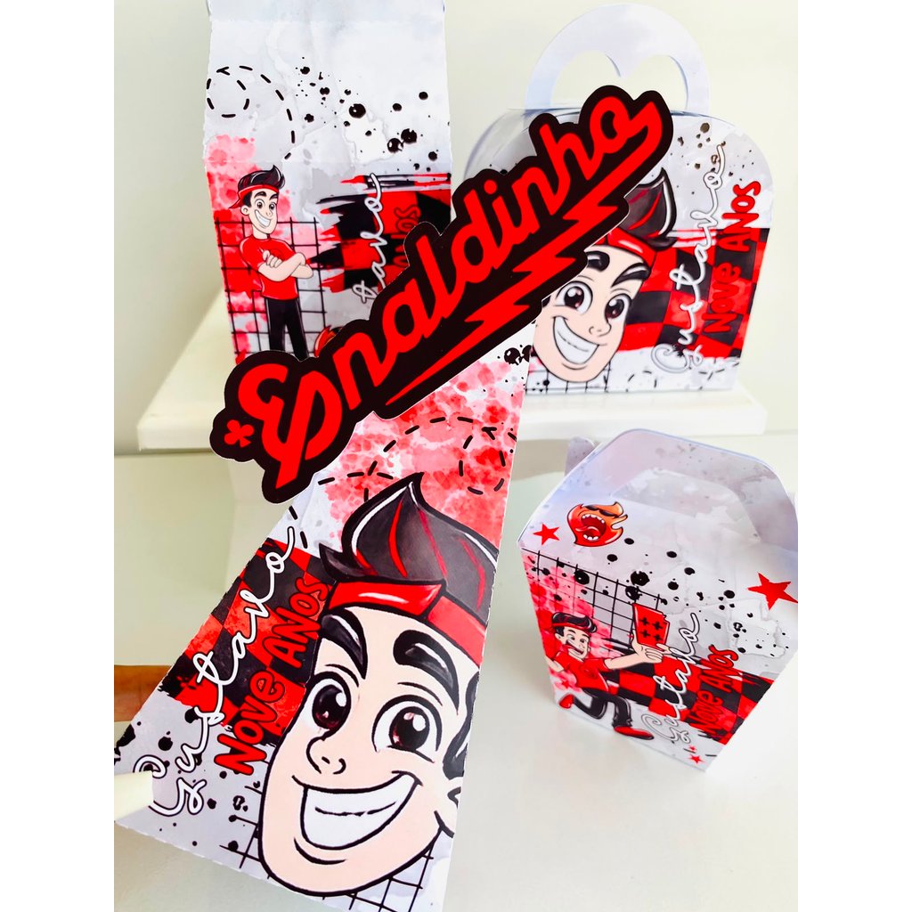Kit Festa Enaldinho Personalizado Caixinha para Lembrancinha e Caixa para Decoração Aniversário