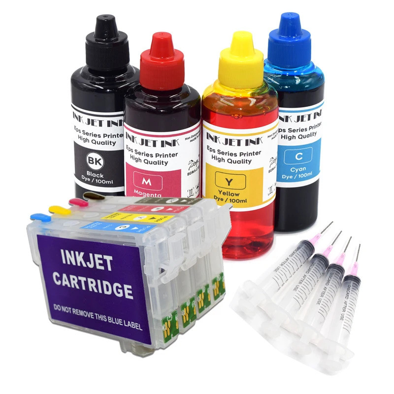 Cartucho De Tinta Recarregável FW 604 604xl Com Corante Para Impressoras Epson XP-2200 2205 3200 3205 4200 4205 WF 2910