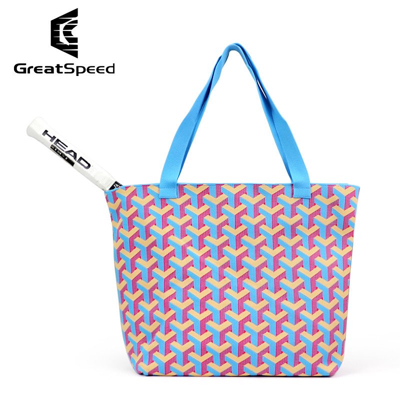 GreatSpeed saco de tênis Badminton bolsa de ombro tênis periférico sacola esportes simples voando tecido saco