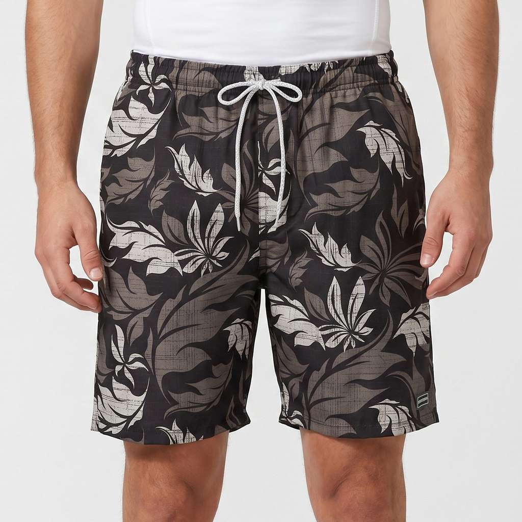 Short Nicoboco Volley Shaka Preto e Branco