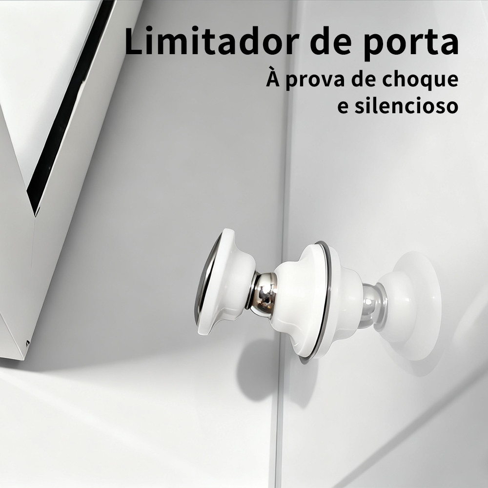 Imã Magnético Porta Prendedor Adesivo Fixador Trava Batedor Inox Não Enferruja Carga Máxima Suporte Pesado Superior
