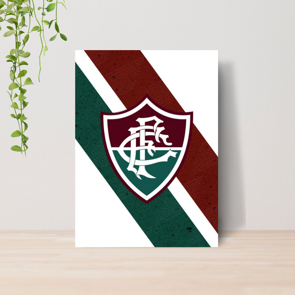 Quadro Decorativo Fluminense Flu Futebol Escudo 04 | Placa 20x28