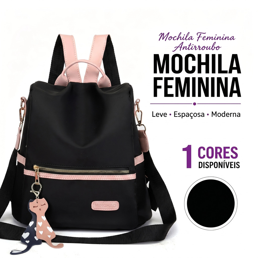 Mochila Feminina Oxford Antifurto 2026 Bolsa Versátil Para Faculdade E Viagens