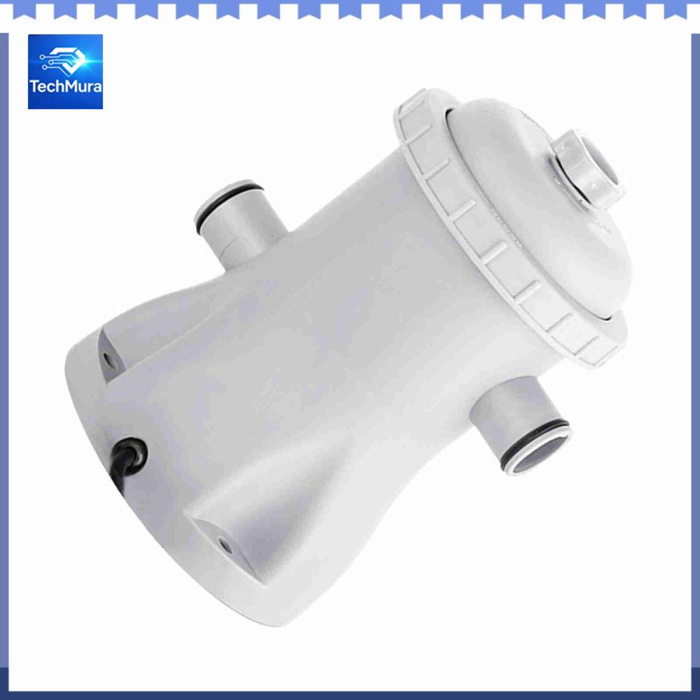 TechMura Bomba de filtro de piscina TechMura 330 GPH para remar água elétrica com 2 bombas de cartucho acima do solo