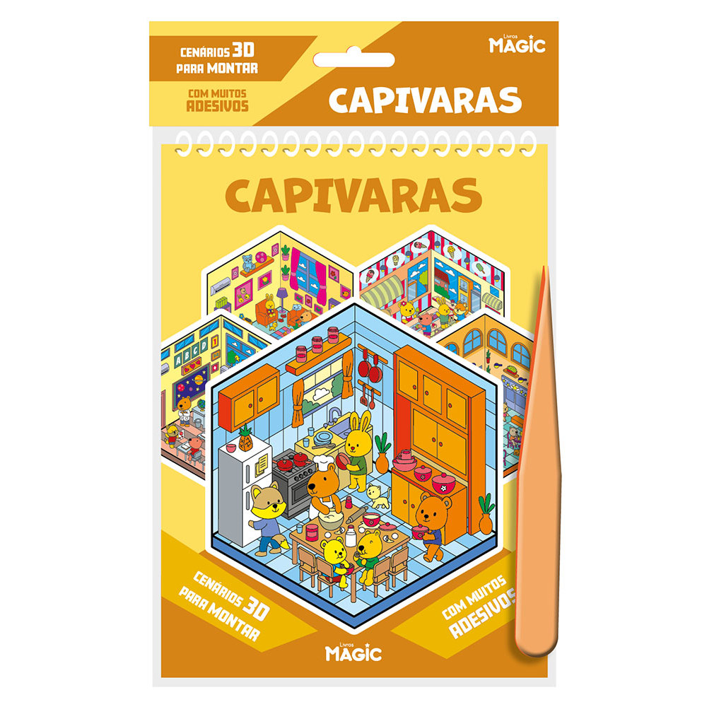 Capivaras com Adesivos 3D