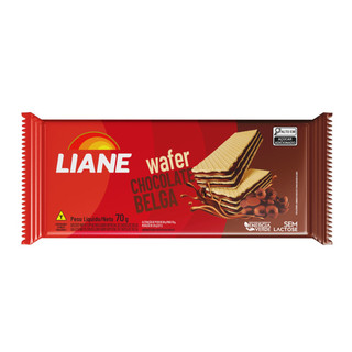 Wafer Chocolate Belga Liane 70g Zero Leite | Sem Lactose | Vegano | APLV