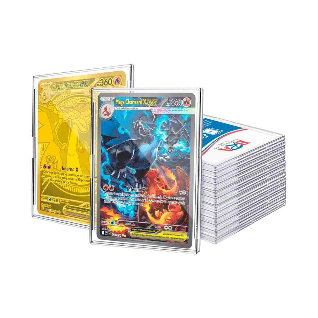 Estojo Acrílico Protetor de Cartas TCG Transparente Unitário BRA - BC-3010 · foto 2