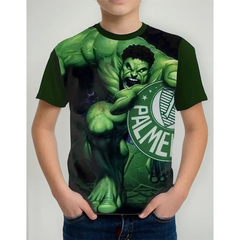 Camiseta Heroi Hulk Time Palmeiras Vingadores Verdão