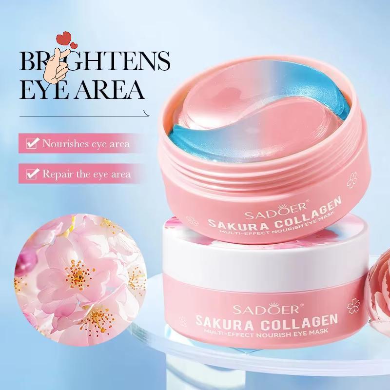 [PEBR] SADOER 60 Pcs Sakura Colágeno Máscara Para Os Olhos Anti Olheiras Remoção De Bolsas Hidratante Firmador Patches C