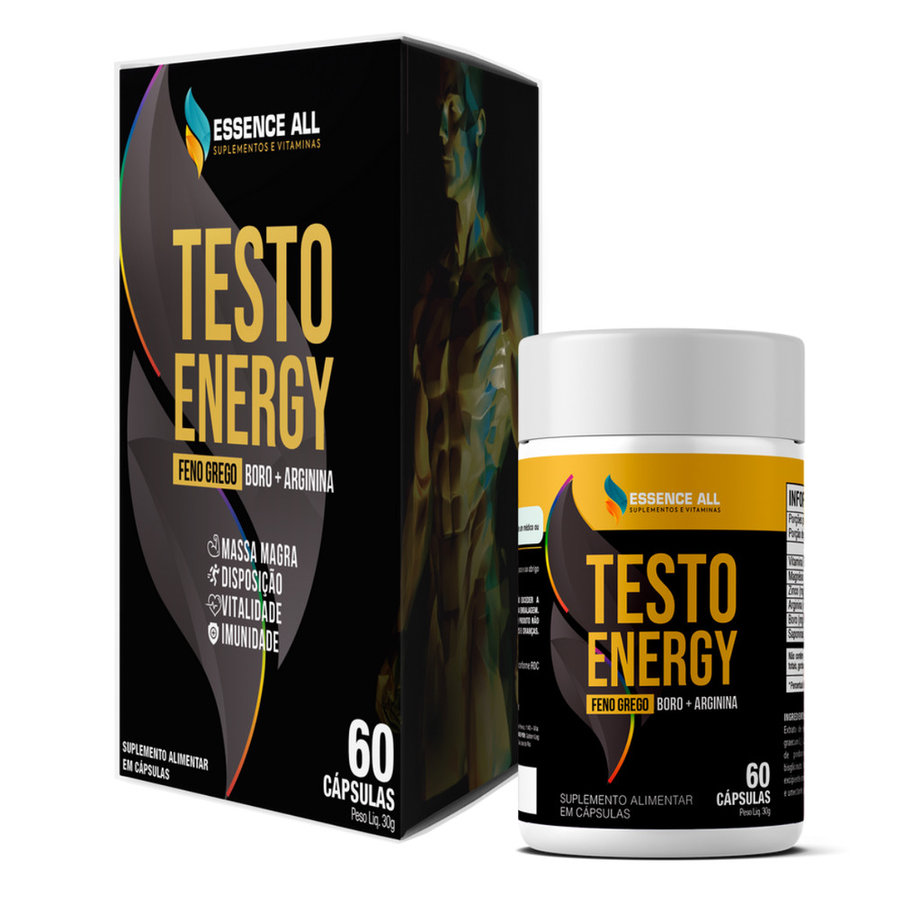 Suplemento Testo Energy 60 Cáp – Ganho de Massa Magra e Energia