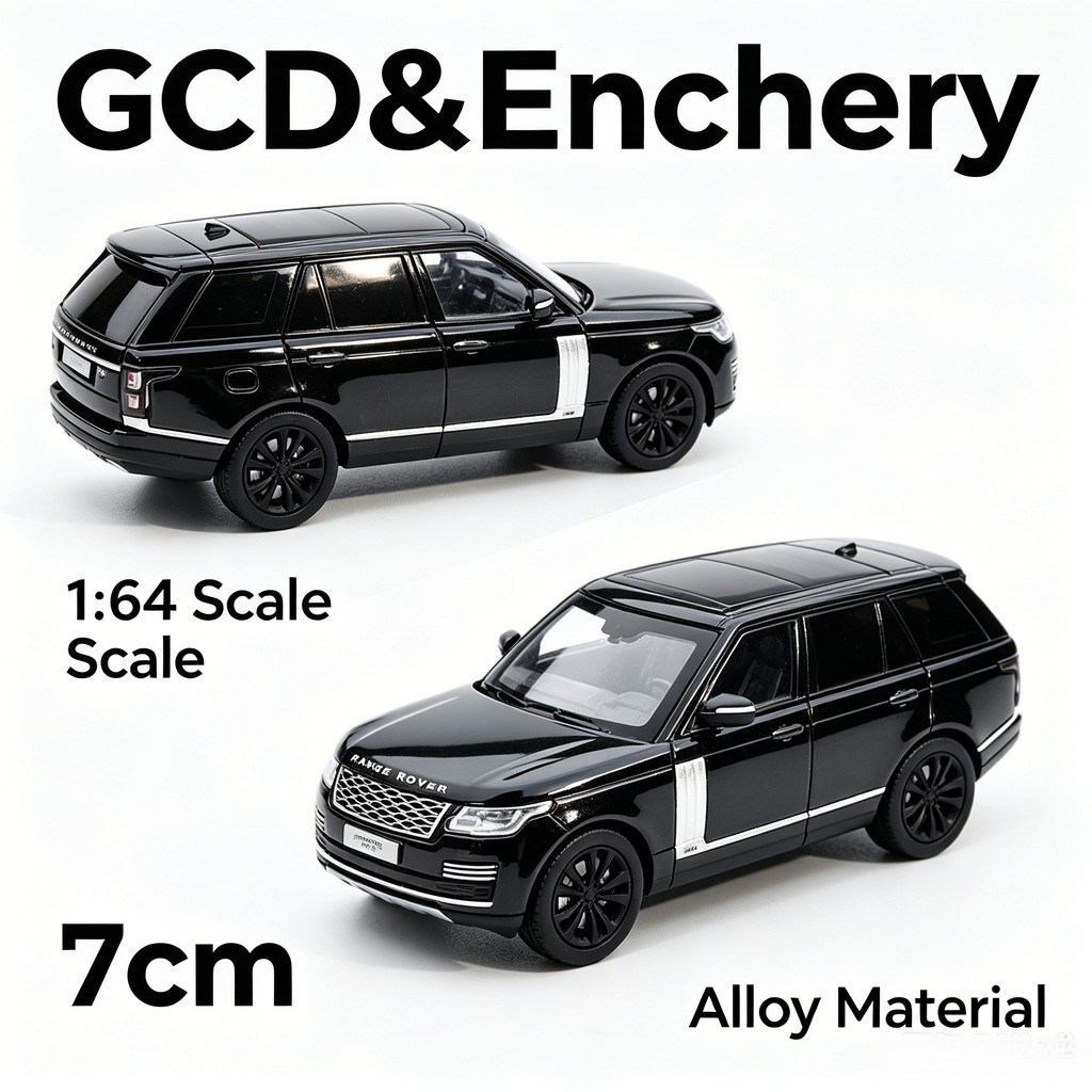 GCD&Enchery 1/64 Land Rover Range Rove Modelos de carros Liga de fundição Modelos de carros Carros de brinquedo