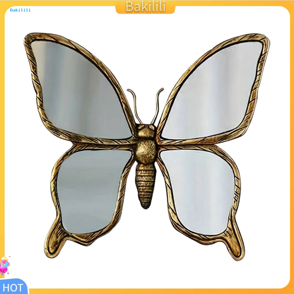 { Bakilili } Espelho De Parede De Libélula Pequeno Para Quarto Com Design De Borboleta-Escultura Reflexiva Decorativa Co