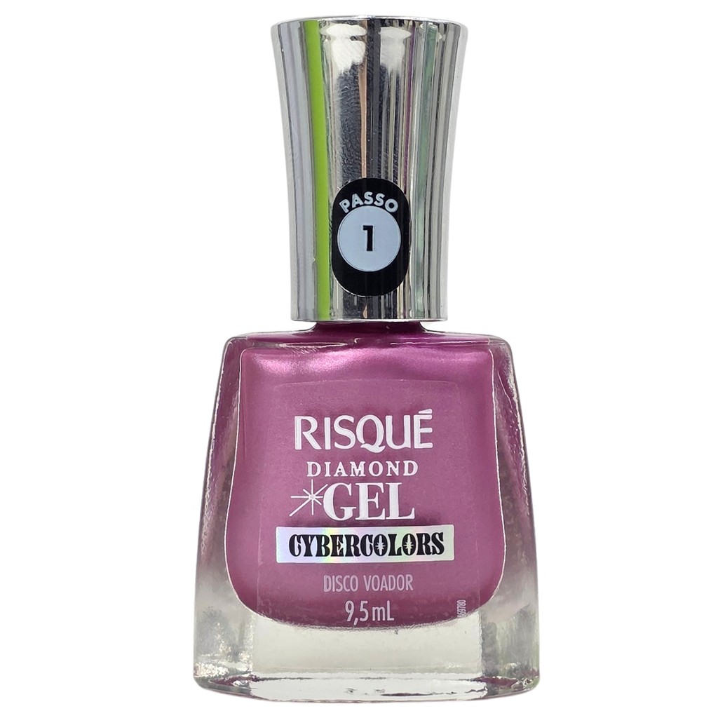 Esmalte Cybercolors Disco Voador Diamond Gel Risque 9,5ml