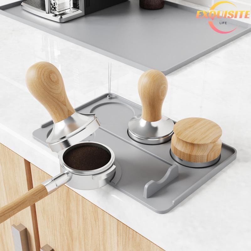 [EL-t] Tapete De Silicone Para Compactação De Café , Suporte Antiderrapante , Ferramenta De Almofada Prensa Acessório Es