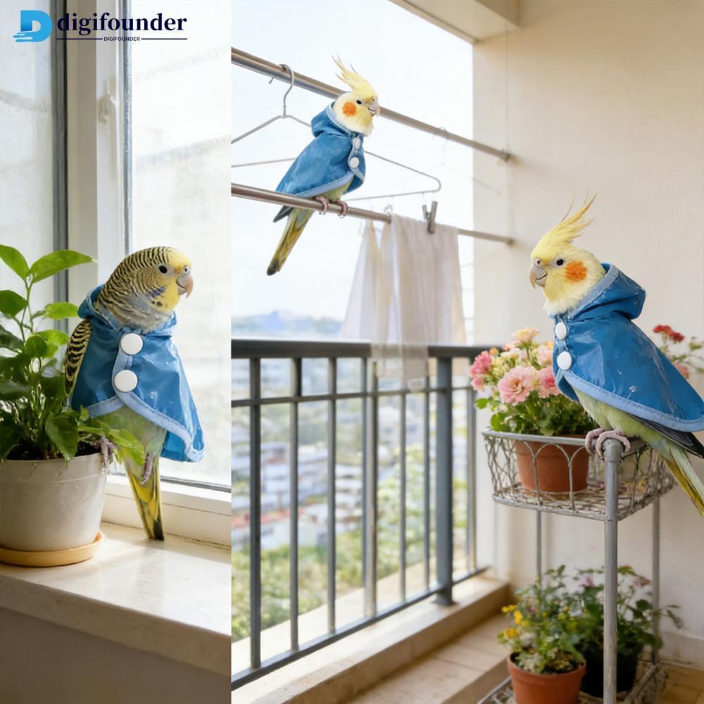 DIGIFOUNDER Capa De Chuva Para Papagaio À Prova D'água Respirável Pássaros Animais De Estimação Pequenos Arnês Caminhada