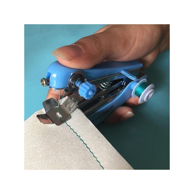 Roupas costura ferramenta útil Manual máquina de costura portátil pequeno elétrico portátil bolso remendo Mini portátil
