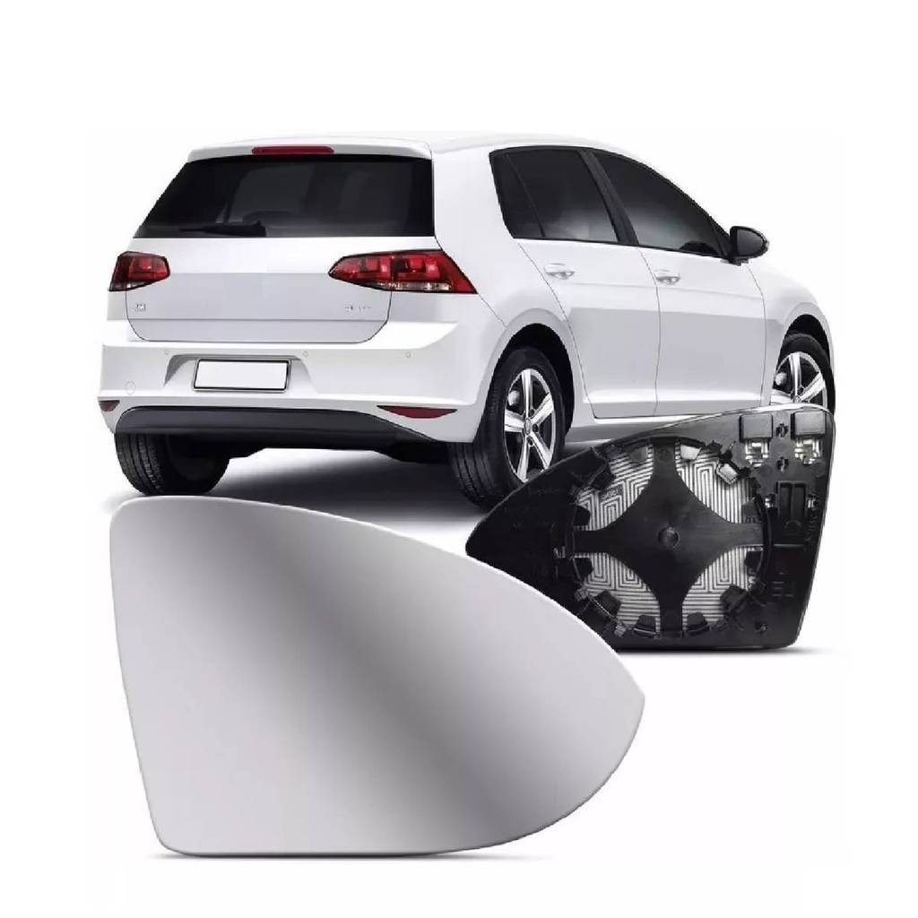 Lente Espelho Retrovisor Golf 2014 2015 2016 Com Base Lado Direito